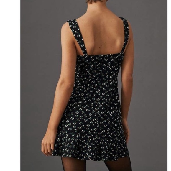 Anthropologie X Hutch Black Floral dress - Picture 7 of 14